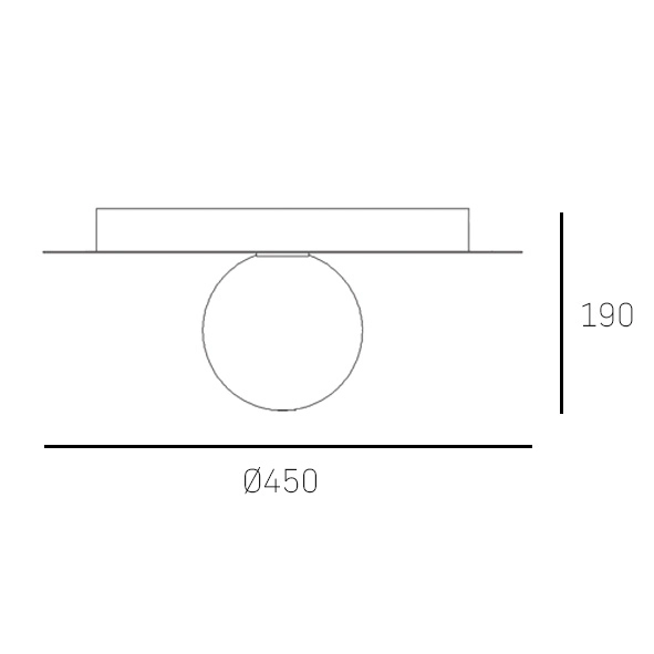 Lampa nasufitowa Cape Town C01933BK Cosmolight nowoczesna kula ball czarna