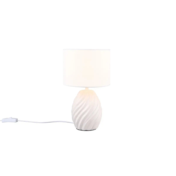 Nocna stołowa lampka Melva R51771031 ceramiczna do sypialni biały