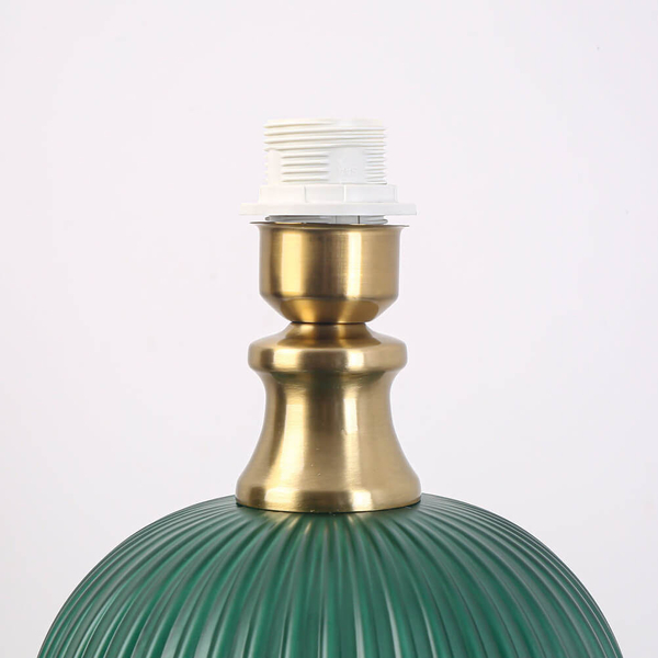 Abażurowa lampka stołowa Tamiza LP-1515/1T big green zielona złota