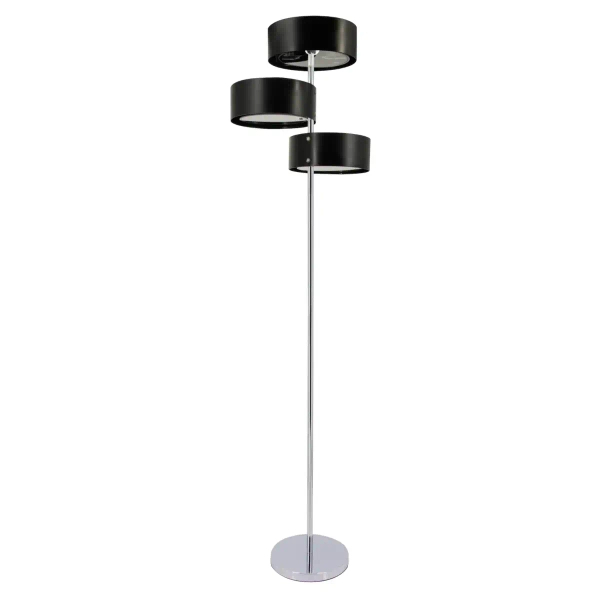 Podłogowa lampa stojąca DRS8006/3F 8C BL abażurowa chrom