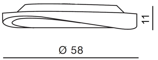 Biała lampa natynkowa Circulo pokojowy plafon nad stolik