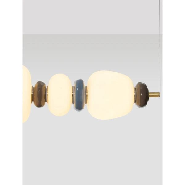 Wisząca lampa nad wyspę FELANZO LE45243 LED 28W 3000K biała złota niebieska