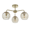 Lampa sufitowa Dimple 91968 Endon okrągłe klosze szklane mosiądz