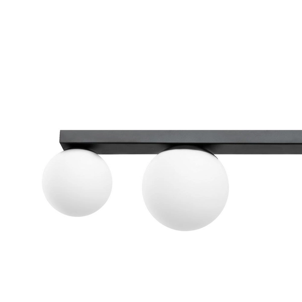 Szklane kule loft GIGI 50903402 natynkowy plafon biały czarny