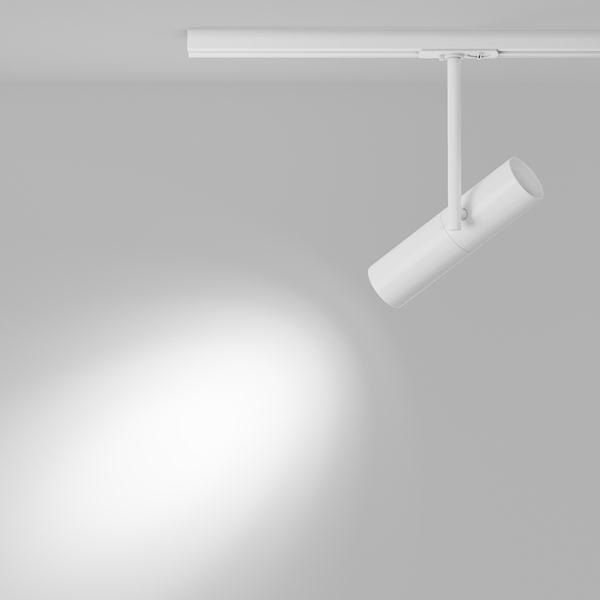 Lampa szynowa do sypialni Elti TR005-1-GU10-W regulowana 1-fazowa biała