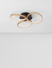 Nowoczesna lampa sufitowa Croix rings LED 28W 3000K złota czarna