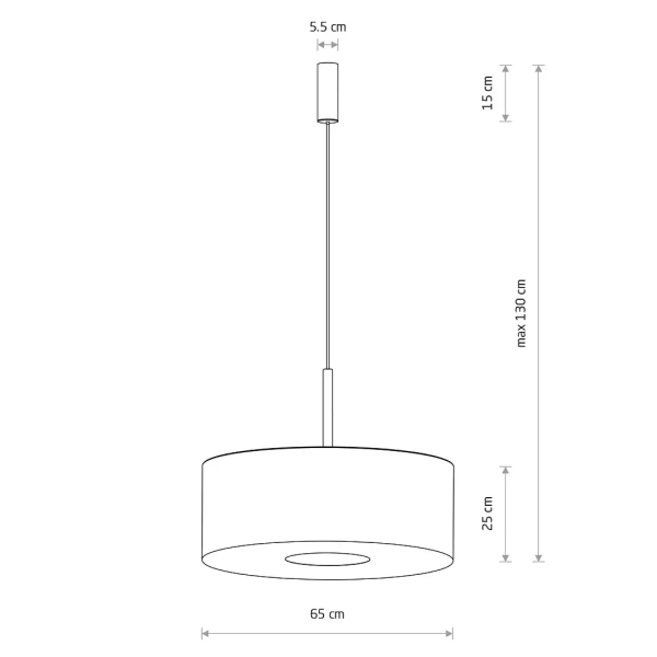 Nowoczesna wisząca lampa SANTANA 11653 do jadalni kremowa