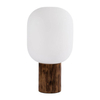 Stołowa lampka do salonu Skene 108663 Markslojd szkło biały drewniany