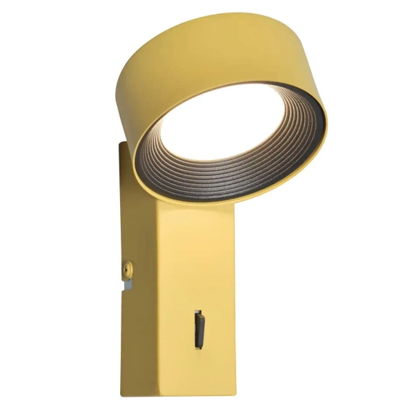 Kinkiet ścienny z włącznikiem Otal WL-47390-1-YLL LED 1,8W 4000K żółty