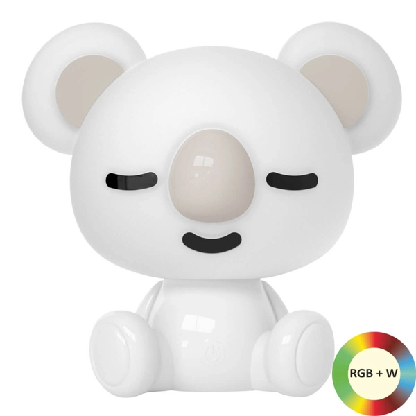 Dziecięca lampka nocna KOALA 325648 RGB animals biała szara