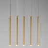 Wielopunktowa lampa wisząca Sopel 33617 Sigma cylindriczna złota