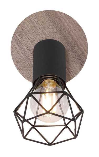Ścienna lampa z regulacją Xara 54802S-1H czarna drewno