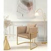 Wypoczynkowy fotel do salonu Chloe Velvet MSE011000303.V13 khaki złoty