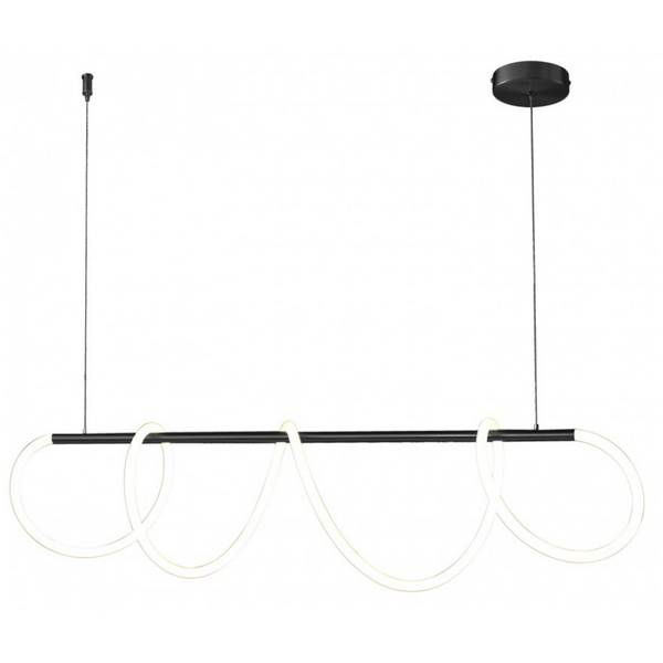 Wisząca lampa Fantasia ST-9282P/L1black Step LED 70W sznur biały czarny