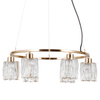 Nowoczesna lampa wisząca tuby Simona PND-40814-6-HBR złoty przezroczysty