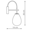 LAMPA ścienna FONDI LP-1214/1W Light Prestige szklana OPRAWA kinkiet przezroczysty czarny