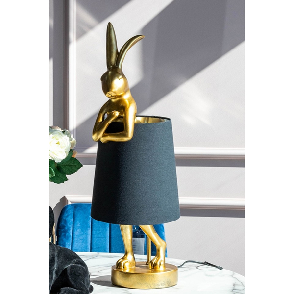 Lampa stołowa Kare Rabbit 53470 dekoracyjna złota czarna