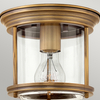 Sufitowy plafon QN-HADRIAN-MINI-F-BR-CLEAR retro brązowy