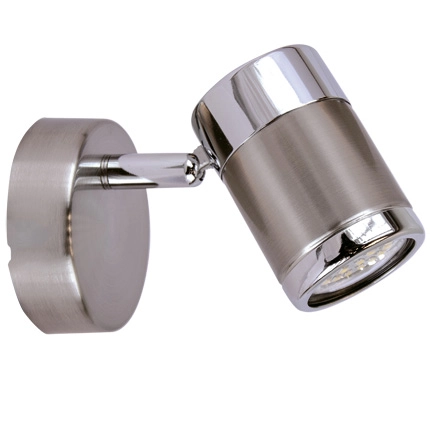 Kinkiet LAMPA ścienna OLAF 03255 Ideus regulowana OPRAWA reflektorowa tuba chrom satyna