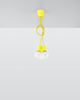 Industrialna LAMPA wisząca SL.0579 OPRAWKA pająk ZWIS przewody kable żółta