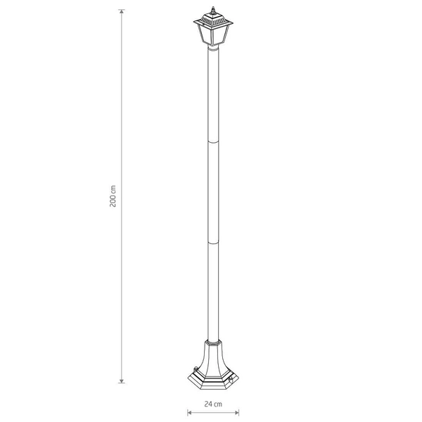 Lampa stojąca ogrodowa Ana 10502 Nowodvorski IP44 latarnia czarna
