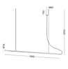 Lampa wisząca Line 536301103 Elkim LED 18W 3000K nad wyspę czarna