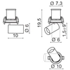 Lampa podtynkowa Luna AZ2828 LED 15W 3000K biała czarna