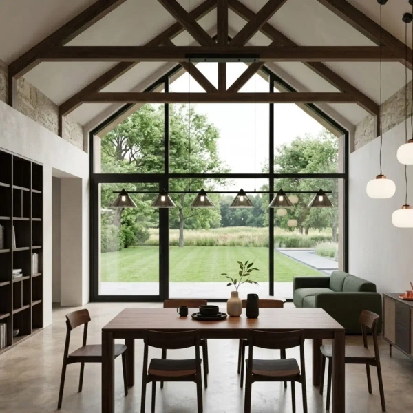 Lampa wisząca geometryczna BLAKE ST-MD1026 czarna szklana metalowa LED 24W 3000K nad stół