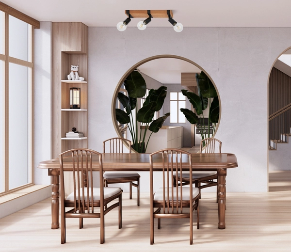 Potrójny reflektor Molini SPL-2079-3 Italux do salonu drewniany czarny