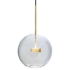 Skandynawska LAMPA wisząca CGBUBBLE1 COPEL loftowa OPRAWA szklany ZWIS kula LED 14W 3000K ball przezroczysta mosiądz