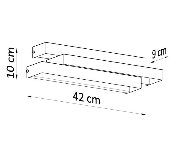 Listwa LAMPA ścienna SL.0379 metalowa OPRAWA kinkiet belka biała