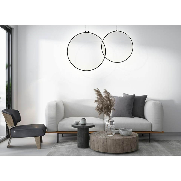 Lampa wisząca ring Circulo MSE010100373 Moosee LED 43W 3000K czarna