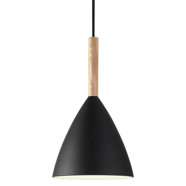 Zwisowa lampa nad stół Pure 43293003 metalowa czarny drewniana