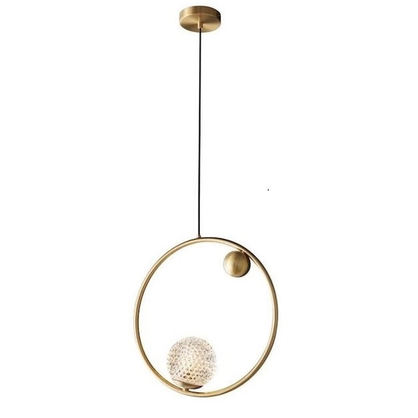 Lampa wisząca ring CGGRAN40 złoty pierścień do salonu ball