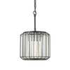 Lampa wisząca Naeva NAE0122 Dar Lighting na łańcuchu przezroczysta czarna