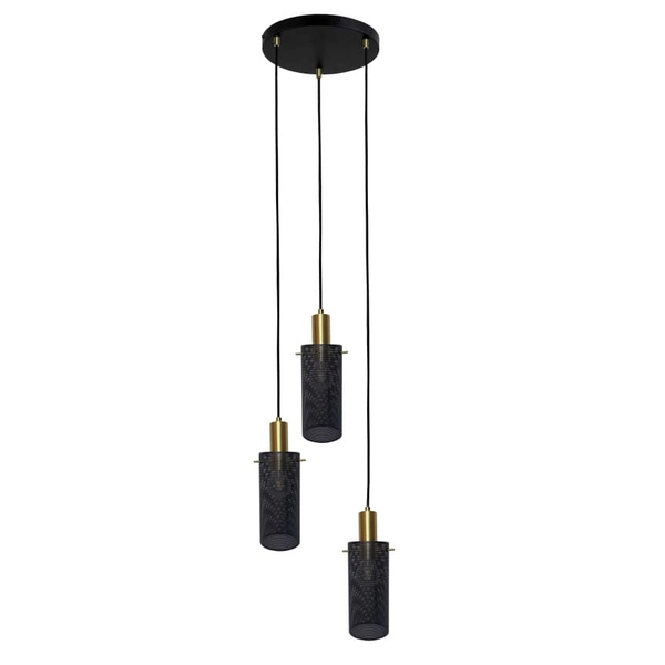 Wisząca lampa kaskada Tirana LP-945/3P BK Light Prestige okrągła czarna
