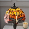 Nocna lampka Dragonfly 64091 Interiors Tiffany ważka witraż czarny kolorowy