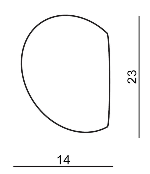 Biały kinkiet sypialniany Lotus nowoczesny szklany owal