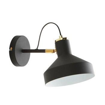 Regulowany kinkiet sypialniany Sigma do czytania czarny złoty