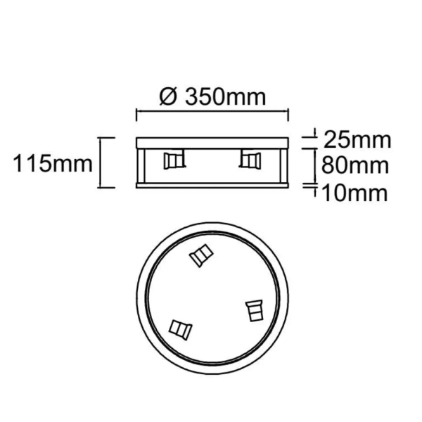 Kuchenna lampa sufitowa Sandro PL Old Gold 35 OR85778 złota
