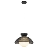 Pojedyncza wisząca lampa Perth ALM-PERTH-P-BK rattan czarny