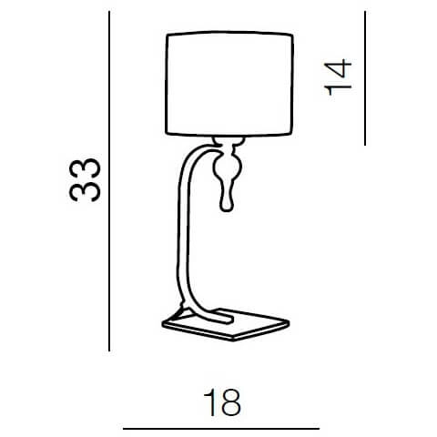 Biurkowa lampa stojąca Impress abażurowa czarna chrom