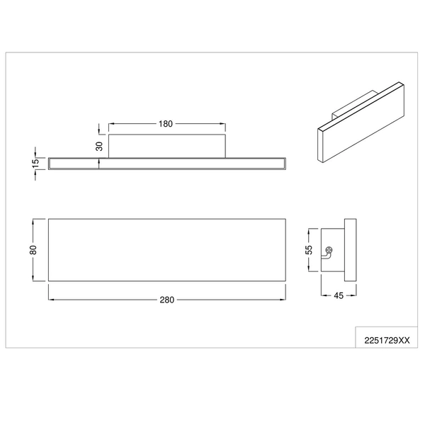 Biała lampa ścienna Concha 225172931 kinkiet LED 12W 3000K do holu