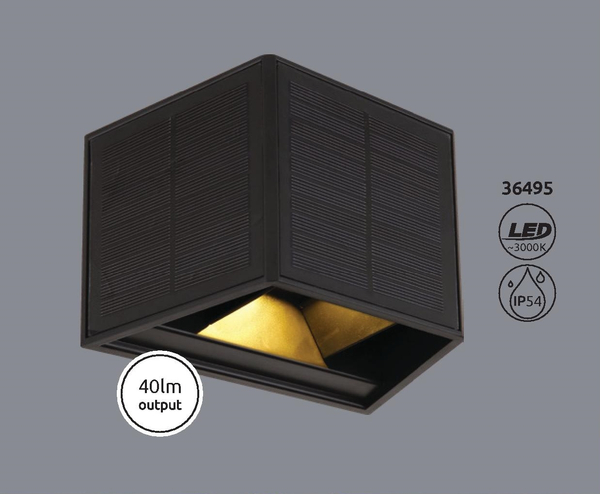 Kinkiet elewacyjny Solar 36495 Globo LED 0,8W 3000K IP54 czarny