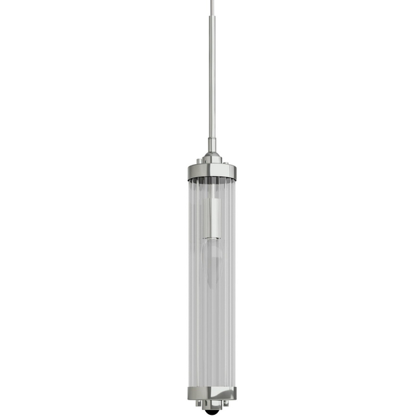 LAMPA wisząca Fiatto l Cromo Orlicki Design okrągła OPRAWA glamour ZWIS szklany chrom przezroczysty