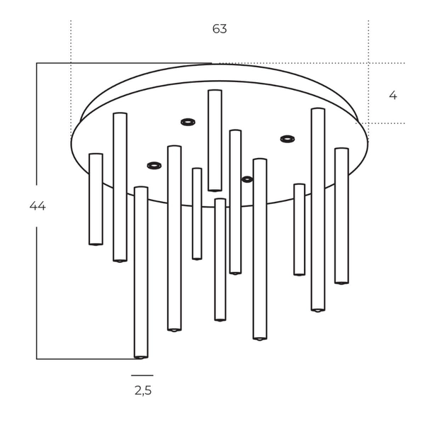 Lampa natynkowa sypialniana ILIOS AZ5755 Azzardo LED 64W 3000K tuba biała