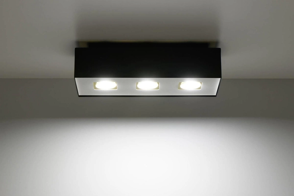 Downlight LAMPA sufitowa SL.0072 prostokątna OPRAWA metalowa czarna