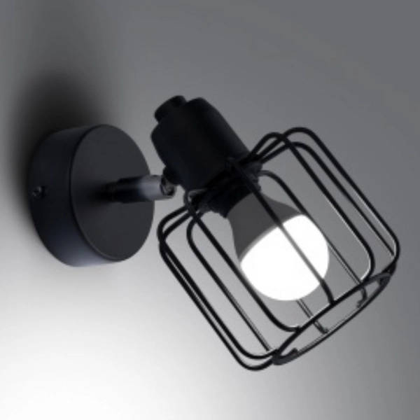 Kinkiet druciany Beluci SL.1114 Sollux loft regulowany czarny