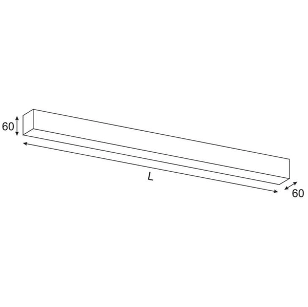 Sypialniany natynkowy kinkiet liniowy Lupinus 6115013102-1 Elkim LED 40W 3000K biały
