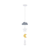 Wisząca lampa dziecięca Moon z dekoracjami multikolor